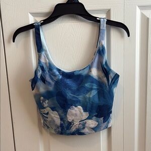 Old Navy Blue Crop Tank Top Fitted Style
